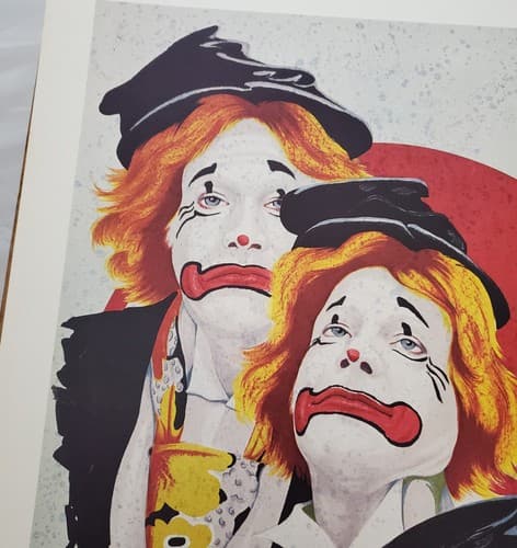 Bingo By Rino Maddaloni Signed Numbered Vintage Print Clown Art - Thumbnail 5