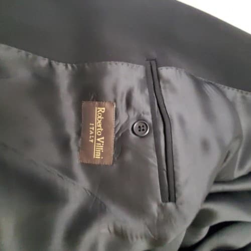 Roberto Villini Italy Navy Blue Sport Coat Jacket Blazer Size 44R - Thumbnail 6