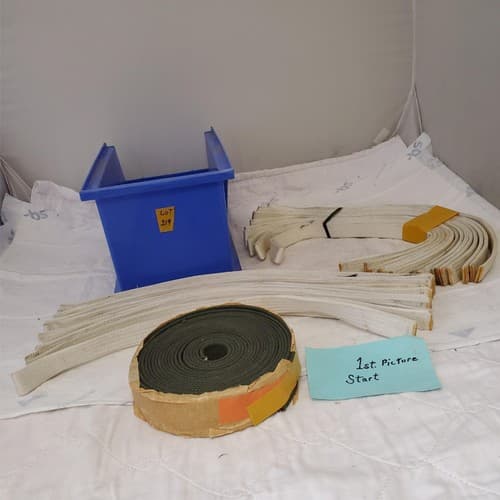 Lot of Nylon Webbing Roll & Striped Cotton Twill Neck Tape LOT 219 - Image 1