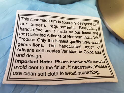 Modern Beautiful Design Handcrafted Urn for Human Ashes BA-693 - Thumbnail 9