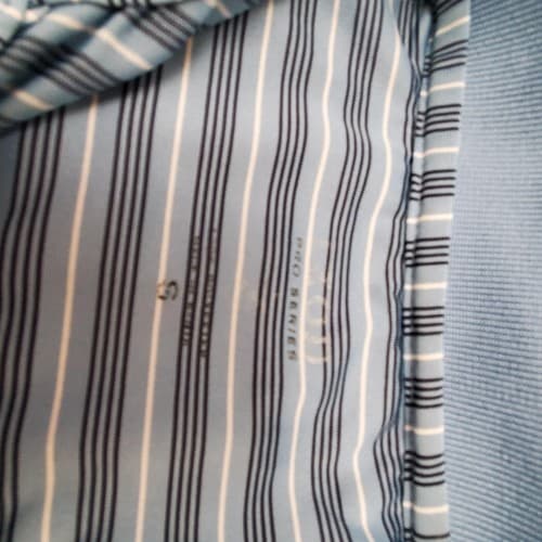 Vintage Men's Striped Polo T-Shirt Short Sleeved Size Small - Thumbnail 2