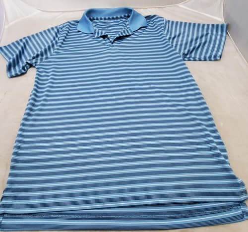 Vintage Men's Striped Polo T-Shirt Short Sleeved Size Small - Image 1