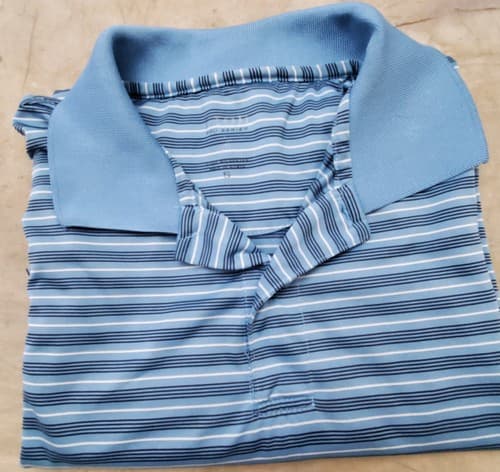 Vintage Men's Striped Polo T-Shirt Short Sleeved Size Small - Thumbnail 6