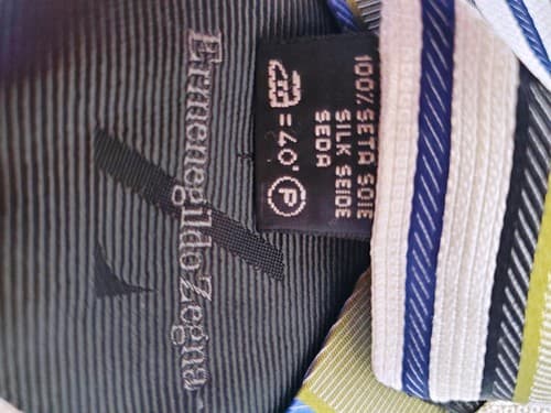 Ermenegildo Zegna 100% Silk Men's Neck Tie Dry Clean Only - Thumbnail 5