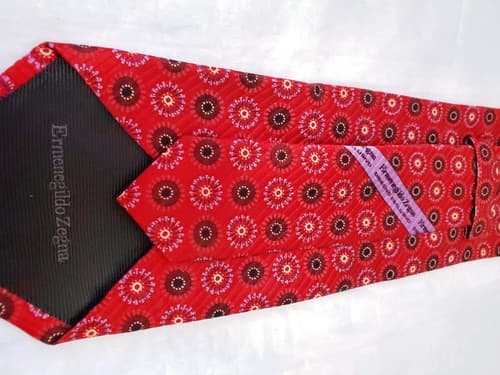 Vintage Ermenegildo Zegna 100% Silk Men's Tie - Thumbnail 3