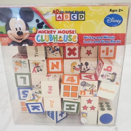 Disney Mickey Mouse Clubhouse Mickey & Minnie Learn & Grow Set of 40 Blocks Set - Thumbnail 2