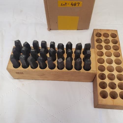 BDX Lab Test Hardened Hammer End 3/16 Letters A-Z Steel Stamps Lot 487 - Image 1