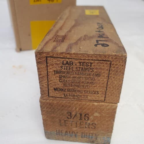 BDX Lab Test Hardened Hammer End 3/16 Letters A-Z Steel Stamps Lot 487 - Thumbnail 4