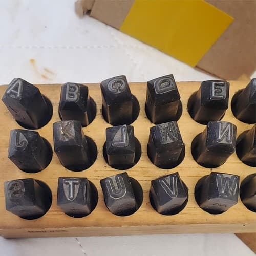 BDX Lab Test Hardened Hammer End 3/16 Letters A-Z Steel Stamps Lot 487 - Thumbnail 6