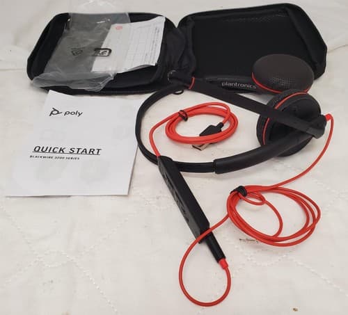 Plantronics C3200 Blackwire USB Headset with USB Adapter Case - Thumbnail 3