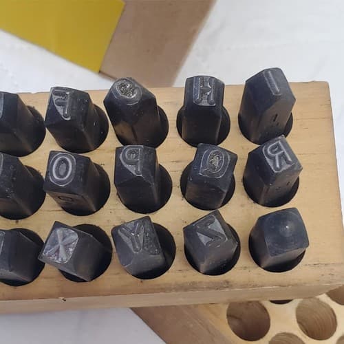 BDX Lab Test Hardened Hammer End 3/16 Letters A-Z Steel Stamps Lot 487 - Thumbnail 7