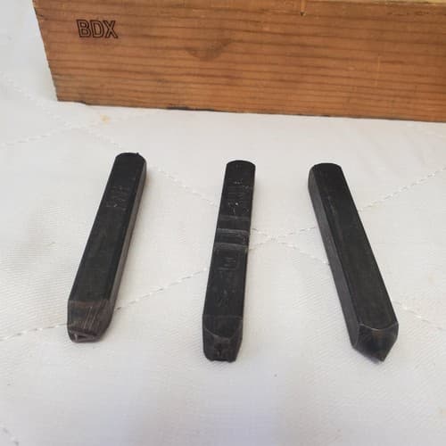 BDX Lab Test Hardened Hammer End 3/16 Letters A-Z Steel Stamps Lot 487 - Thumbnail 9