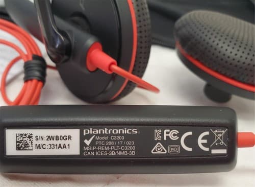 Plantronics C3200 Blackwire USB Headset with USB Adapter Case - Thumbnail 8