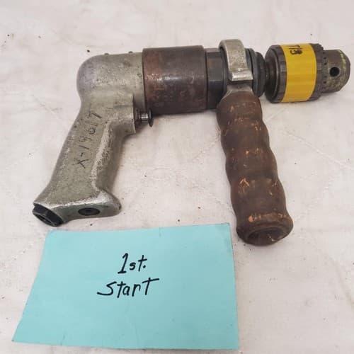 Rockwell 41D-106B Pistol Grip Pneumatic Air Drill w/ Handle Central Air Tool T13 - Image 1