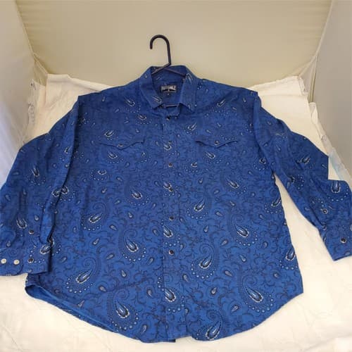 Rafter Short Sleeve & Panhandle Long Sleeve Shirts Blue and Red Size Medium - Thumbnail 2