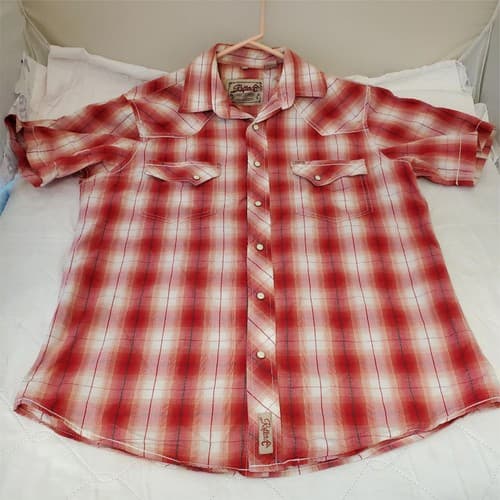 Rafter Short Sleeve & Panhandle Long Sleeve Shirts Blue and Red Size Medium - Thumbnail 5