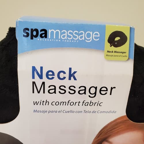 Spa Massage Black Neck Wrap Massager With Comfort Fabric - Thumbnail 4