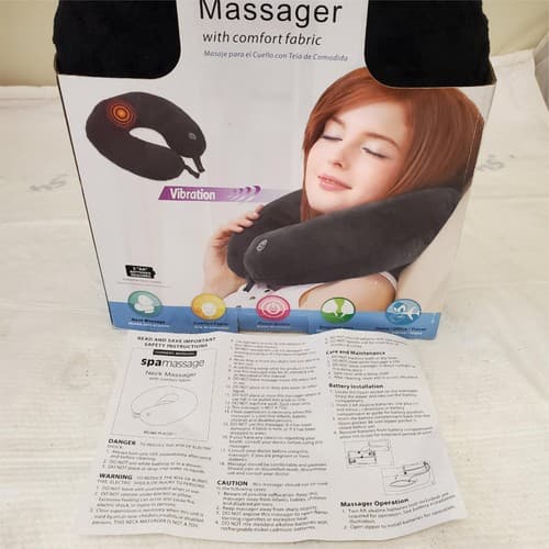 Spa Massage Black Neck Wrap Massager With Comfort Fabric - Thumbnail 7