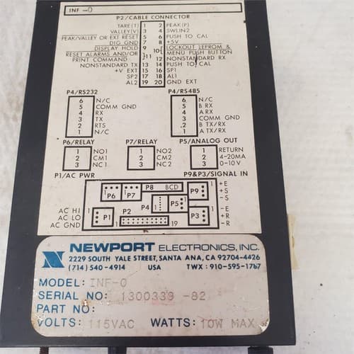 Newport Electronics INFS-0 Cable Connector - Thumbnail 3