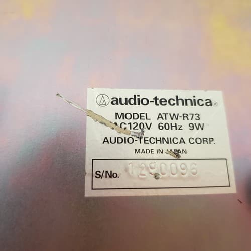 Used Audio-Technica ATW-R73x UHF Receiver 120V 60hz 9W - Rackmountable - Thumbnail 4