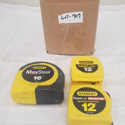 Lot of 3 Stanley Locking Measuring Tape LOT-707 - Image 1