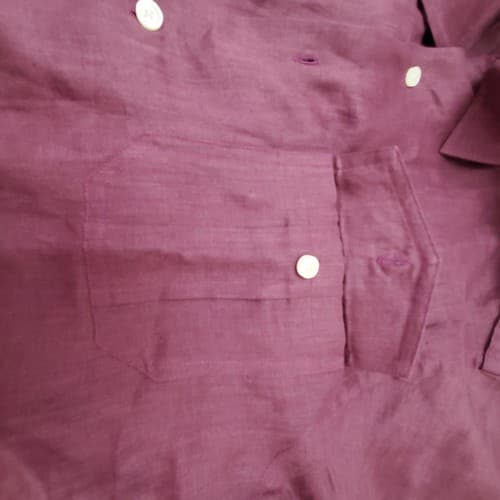 Brooks Brothers Men's Button Down Shirt Size Medium Burgundy Shoulder Epaulets - Thumbnail 3