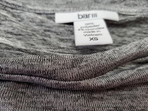 Lot X 2 Bar III Womens Long Sleeve Round Neck Black/Gray Long Wrap Dress Size XS - Thumbnail 5