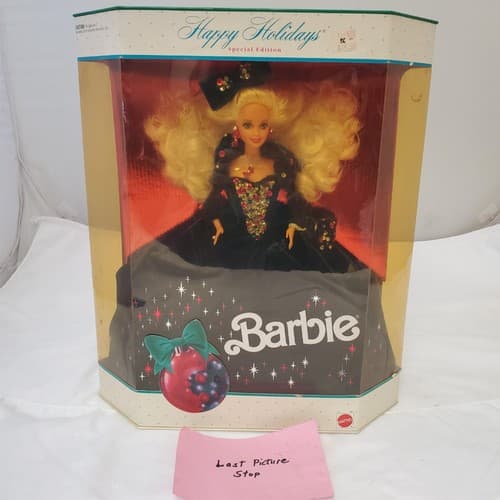 Barbie 1991 - Happy Holidays Barbie Doll - Holiday Treasure in Velvet & Jewel - Thumbnail 8