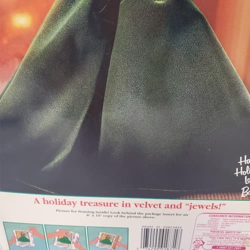 Barbie 1991 - Happy Holidays Barbie Doll - Holiday Treasure in Velvet & Jewel - Thumbnail 6
