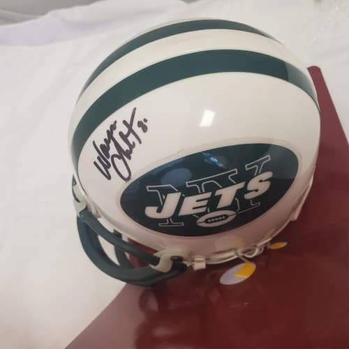 New York Jets Wayne Chrebet #80 Autographed Riddell Mini Football Helmet - Thumbnail 8