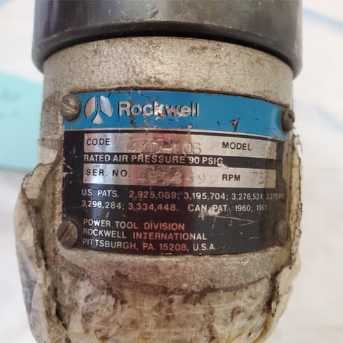 Rockwell 41D-106B Pistol Grip Pneumatic Air Drill Air Tool B9 86-1406 - Thumbnail 3
