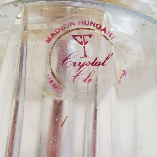 Vintage Solid Cut Crystal Glass And Brass Table Lamps A9 - Thumbnail 5