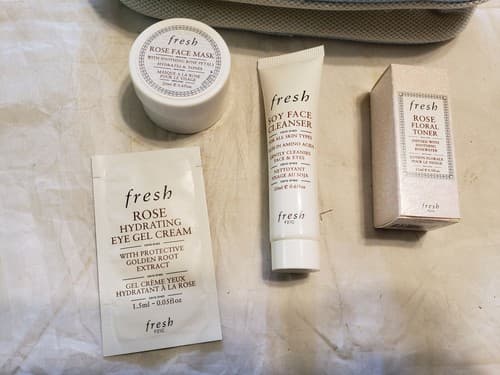 Fresh Skin Care Makeup Cosmetic Bag Rose Face Mask Eye Gel Cream Cleanser Toner. - Thumbnail 2