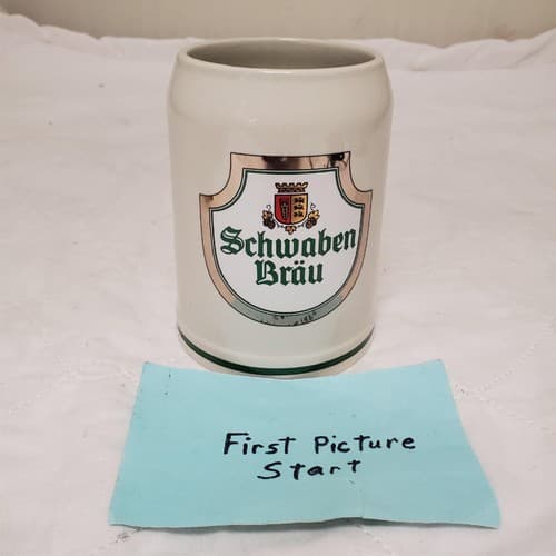 German Schwaben Brau Stoneware Beer Mug Stein - Image 1