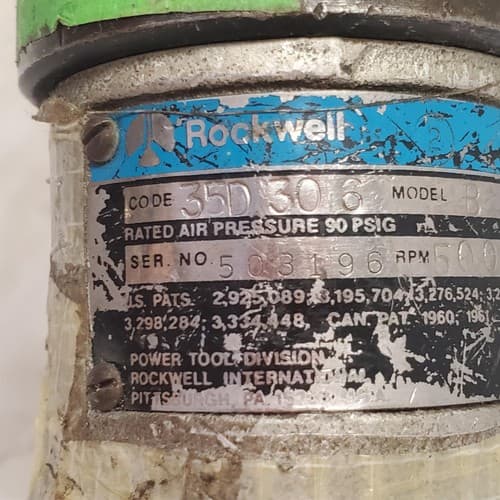 Rockwell HA-251 Pistol Grip Pneumatic Heavy Duty Air Drill Air Tool ZZ37 - Thumbnail 4