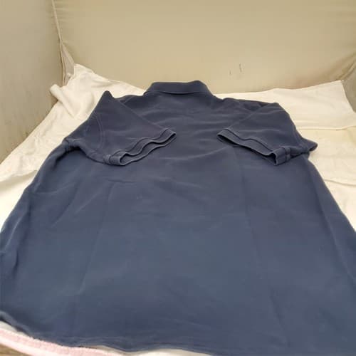 Orvis Men's Blue Short Sleeve Size L-T Polo Shirt with Orange Collar - Thumbnail 7