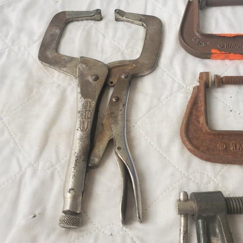 Lot of 5 Vintage C Type Iron Clamps LOT 312 - Thumbnail 3