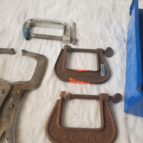 Lot of 5 Vintage C Type Iron Clamps LOT 312 - Thumbnail 4