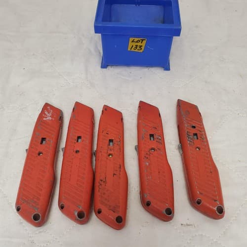 Lot of 5 Stanley Regular Duty Safety Carton Box Knife LOT-133 - Image 1