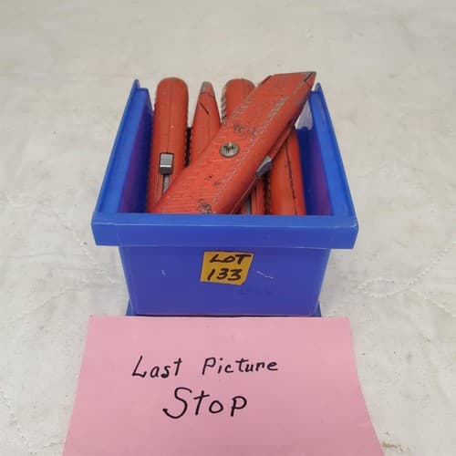 Lot of 5 Stanley Regular Duty Safety Carton Box Knife LOT-133 - Thumbnail 6