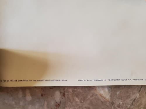 Rare Richard Nixon Re-elect The President Political Campaign Poster - Thumbnail 2