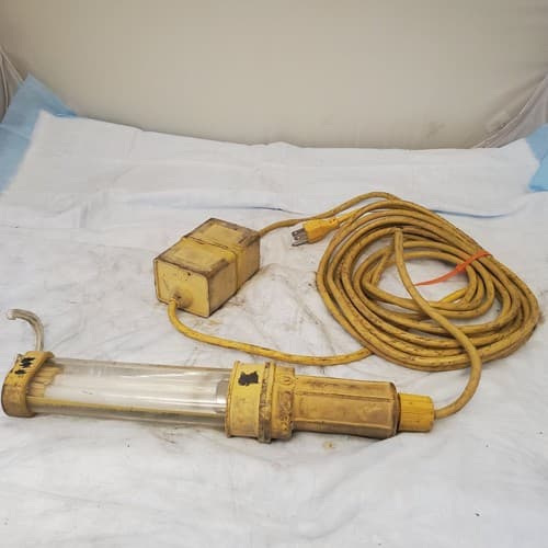 Vintage Fluorescent Hand Lamp Fluorescent Light - Yellow - Image 1