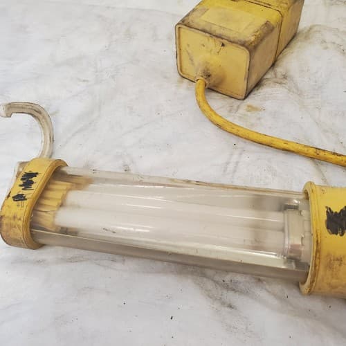 Vintage Fluorescent Hand Lamp Fluorescent Light - Yellow - Thumbnail 2