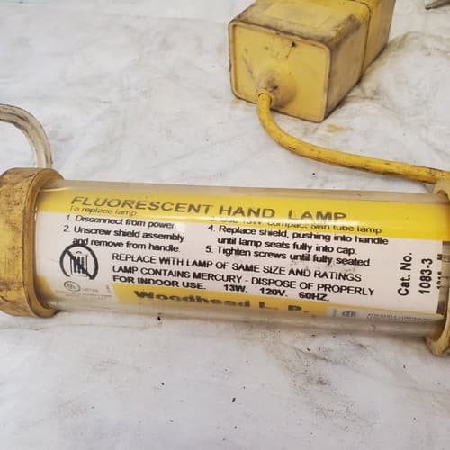 Vintage Fluorescent Hand Lamp Fluorescent Light - Yellow - Thumbnail 3
