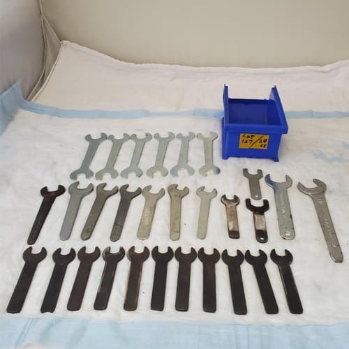 Mixed Lot of 29 Open Ended Wrench Spanner Machinist - Thumbnail 6