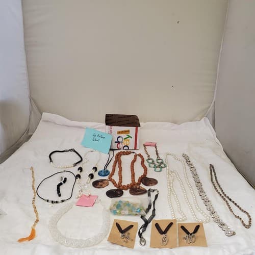 Lot of Assorted Various Silver, Pearl, Beads Necklaces LOT-10 - Image 1