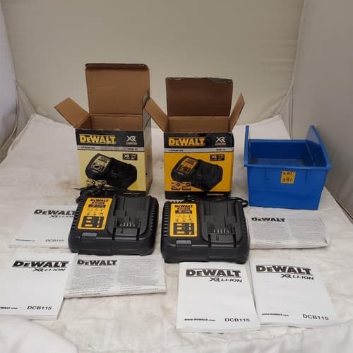 Lot of DEWALT DCB115 12-Volt to 20-Volt Lithium-Ion Battery Charger LOT 391 - Image 1