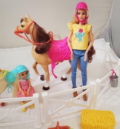 Mattel Barbie Hugs 'n Horses Barbie and Chelsea Blonde Playset #2 Tub - Thumbnail 5