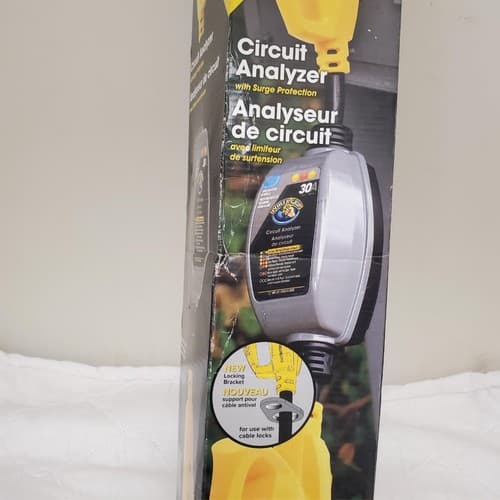 Camco Power Grip 30A RV Circuit Analyzer Plug Surge Protector - Thumbnail 2