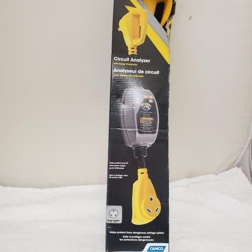Camco Power Grip 30A RV Circuit Analyzer Plug Surge Protector - Thumbnail 4